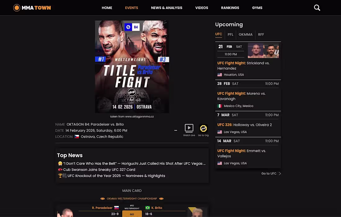 Cover image for Comprehensive MMA statistics platform ·