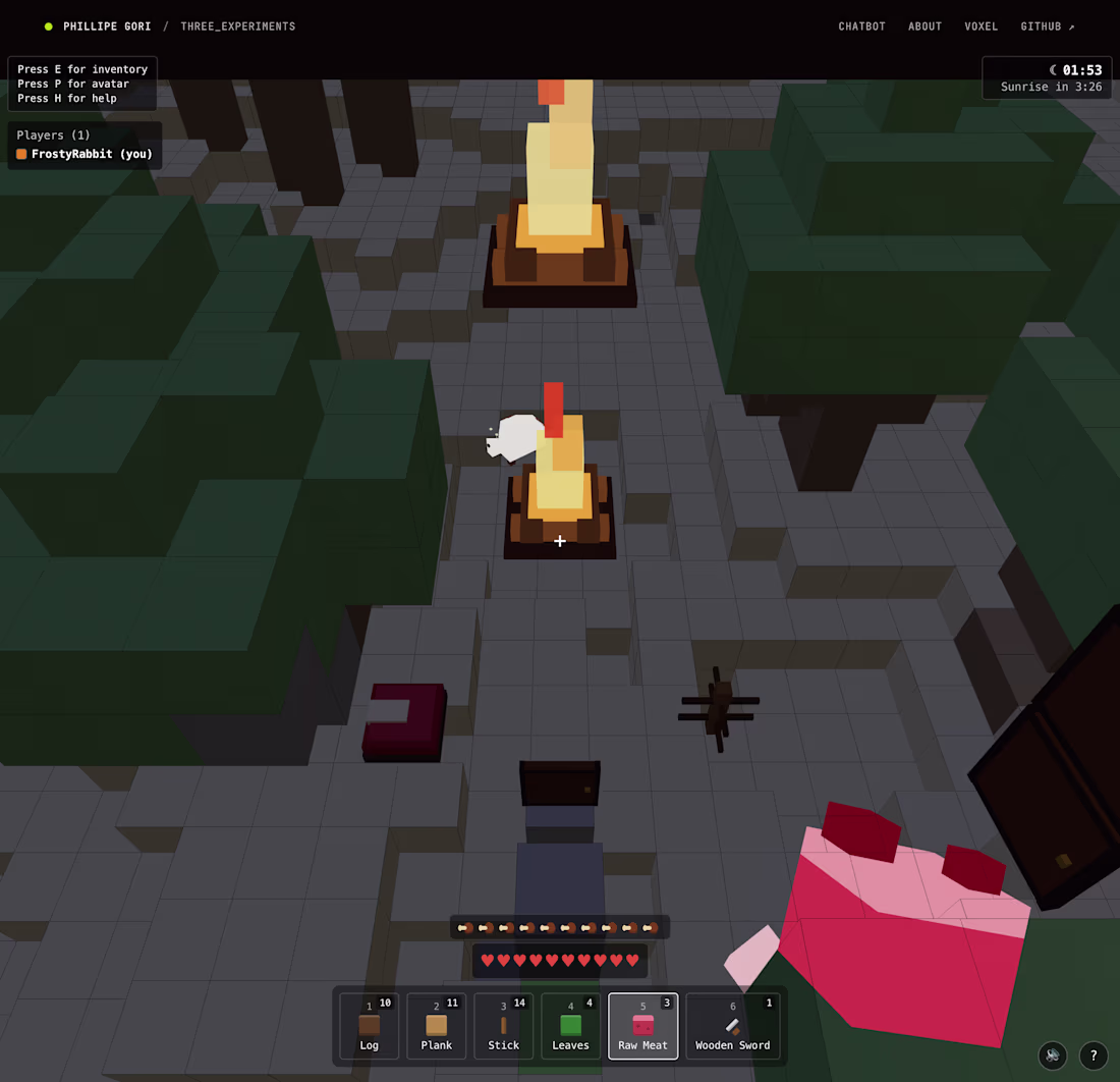 Cover image for Solo-built browser multiplayer voxel survival