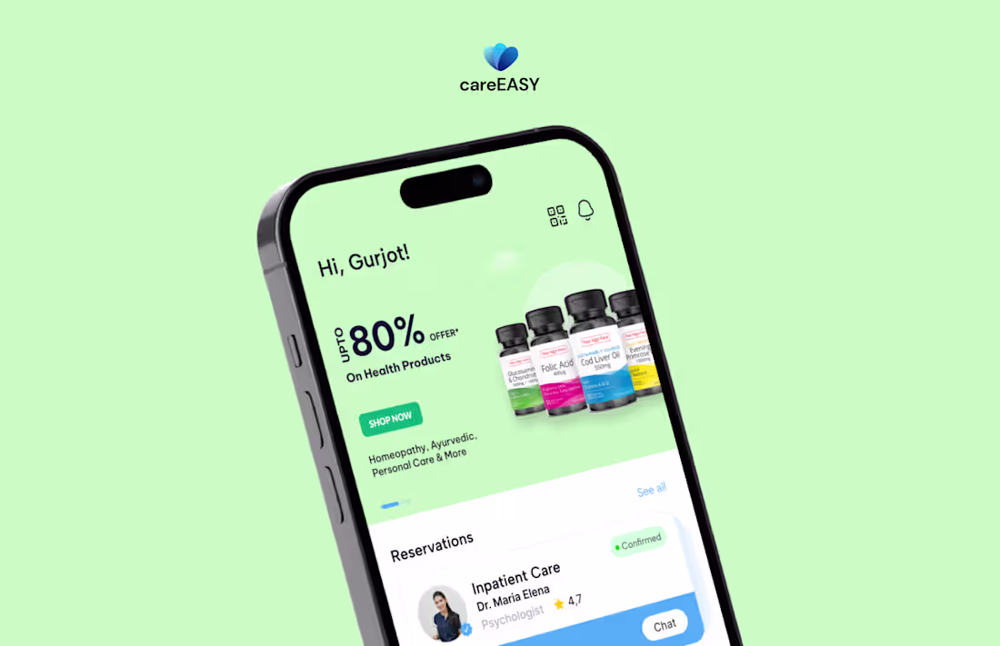 Cover image for Care Easy iOS Mobile App