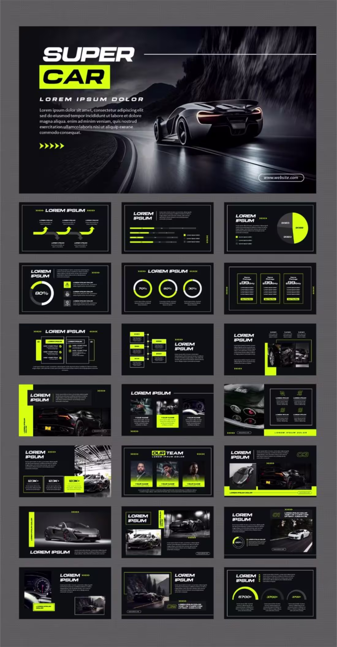 Cover image for Luxury Supercar Pitch Deck Design