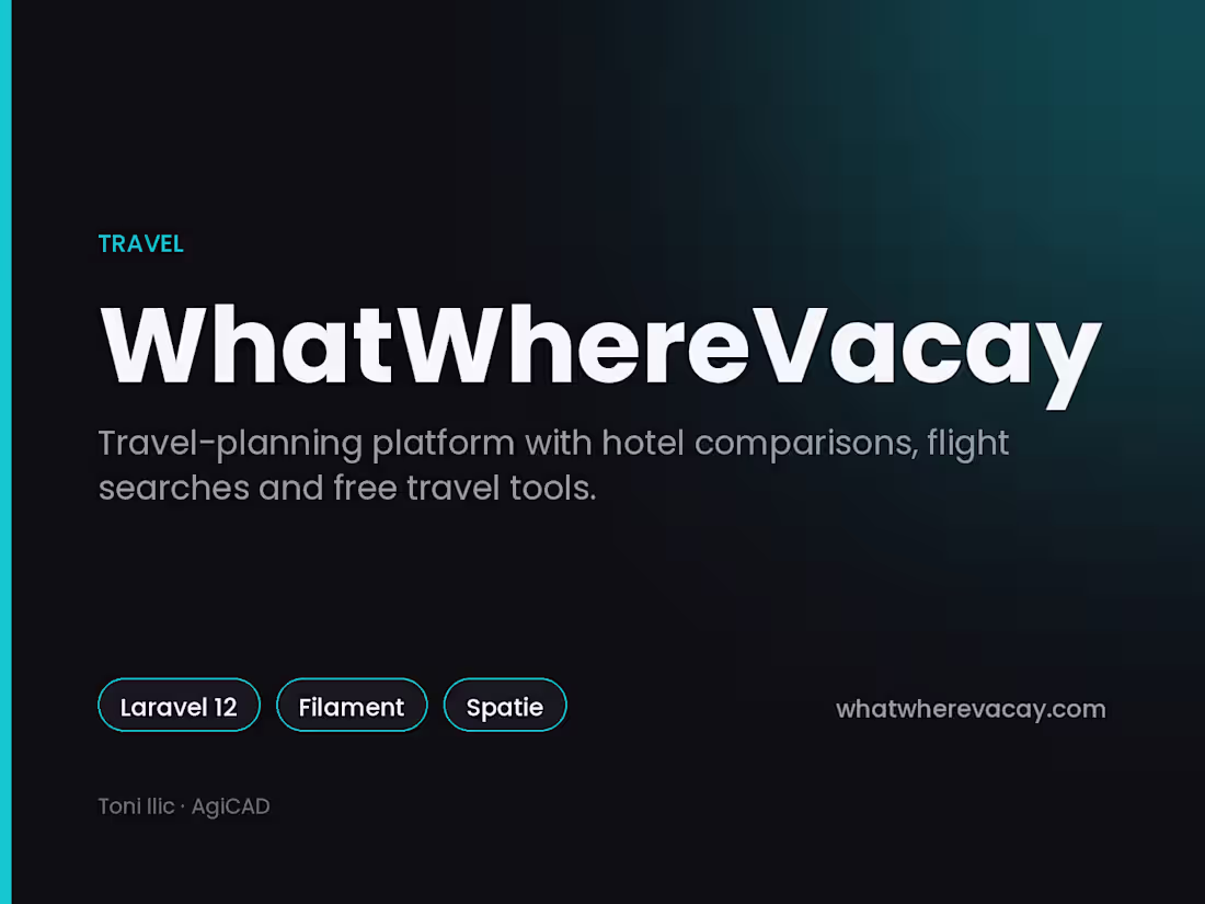 Cover image for WhatWhereVacay — a travel-planning platform