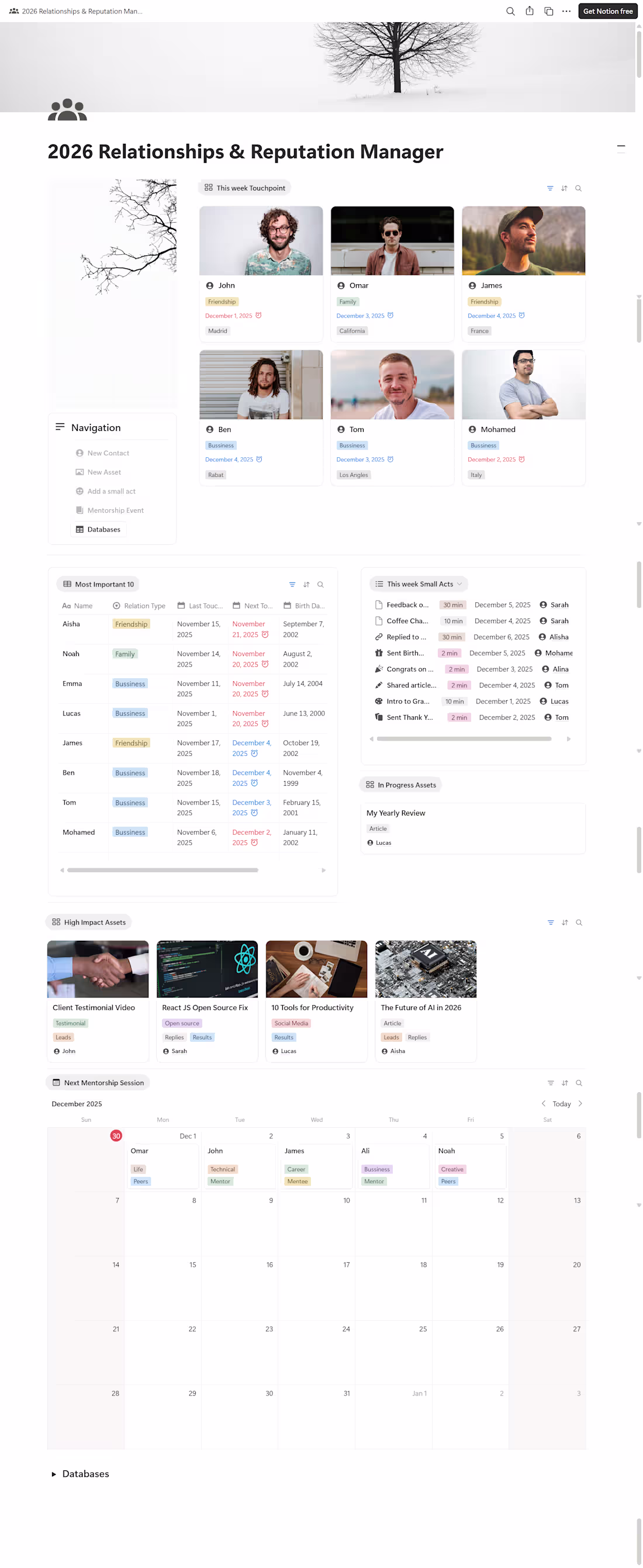 Cover image for I just finished this personal CRM on NOTION