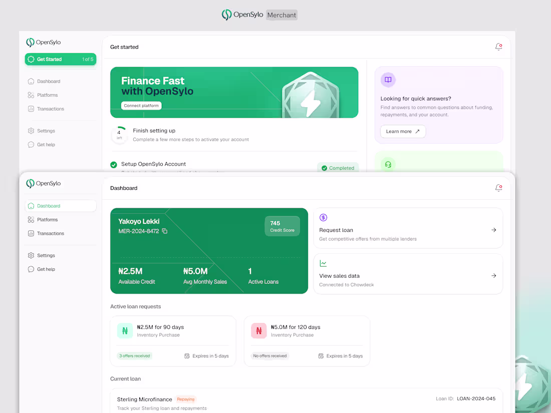 Cover image for OpenSylo Merchant — Credit Drawdown App