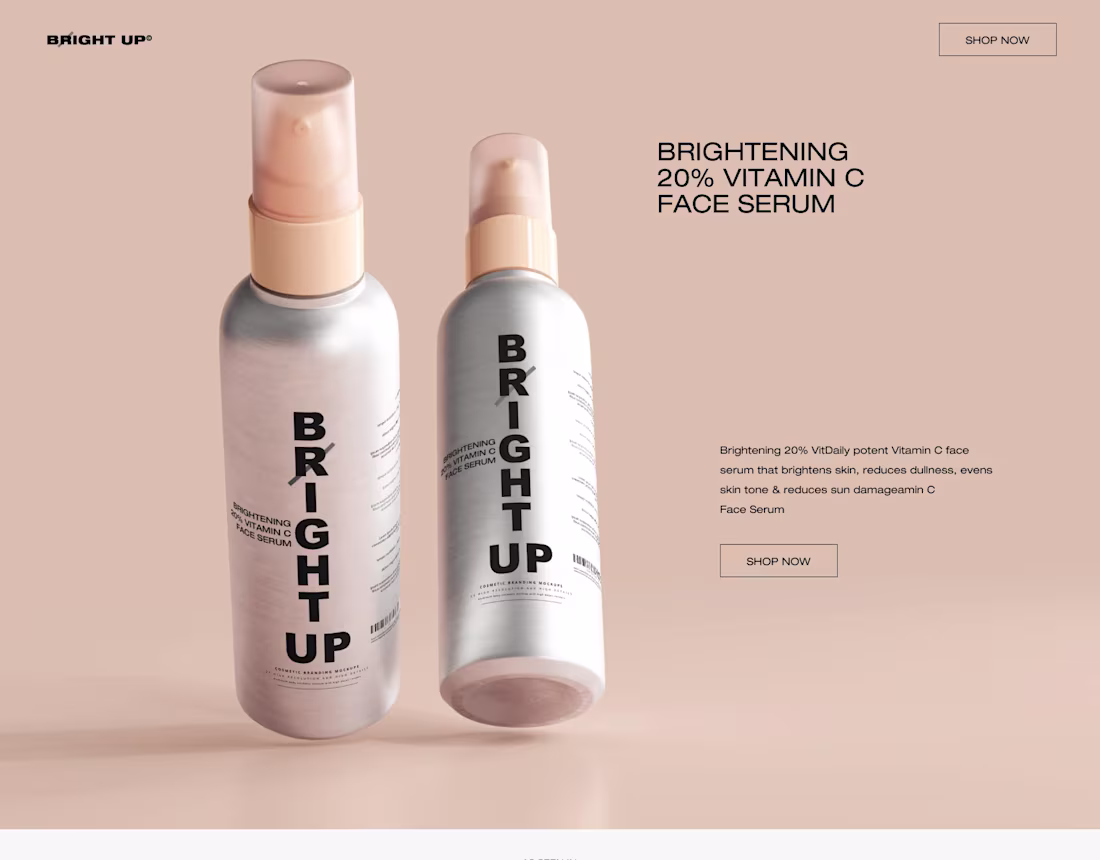 Cover image for Bright Up - Landing Page Design