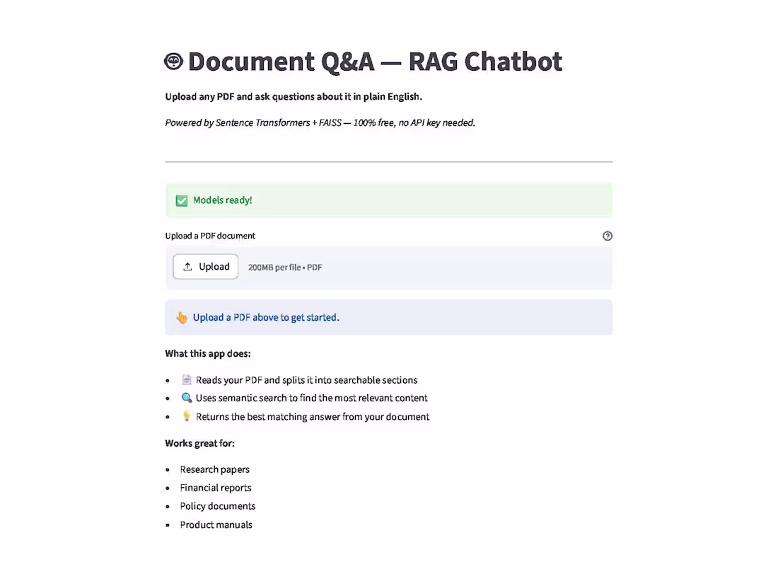 Cover image for RAG Chatbot: Built a full-stack