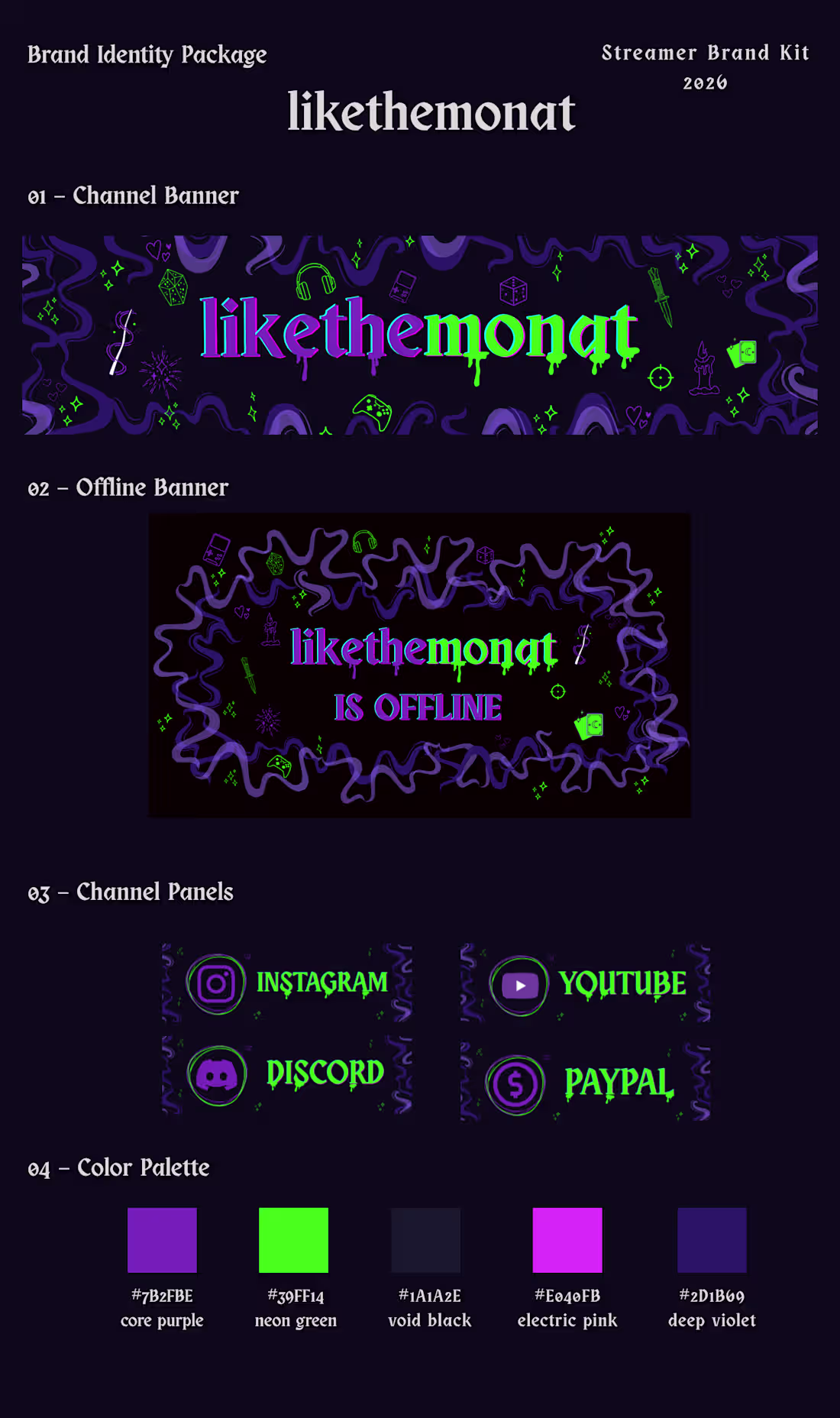 Cover image for Title: likethemonat — Streamer Brand