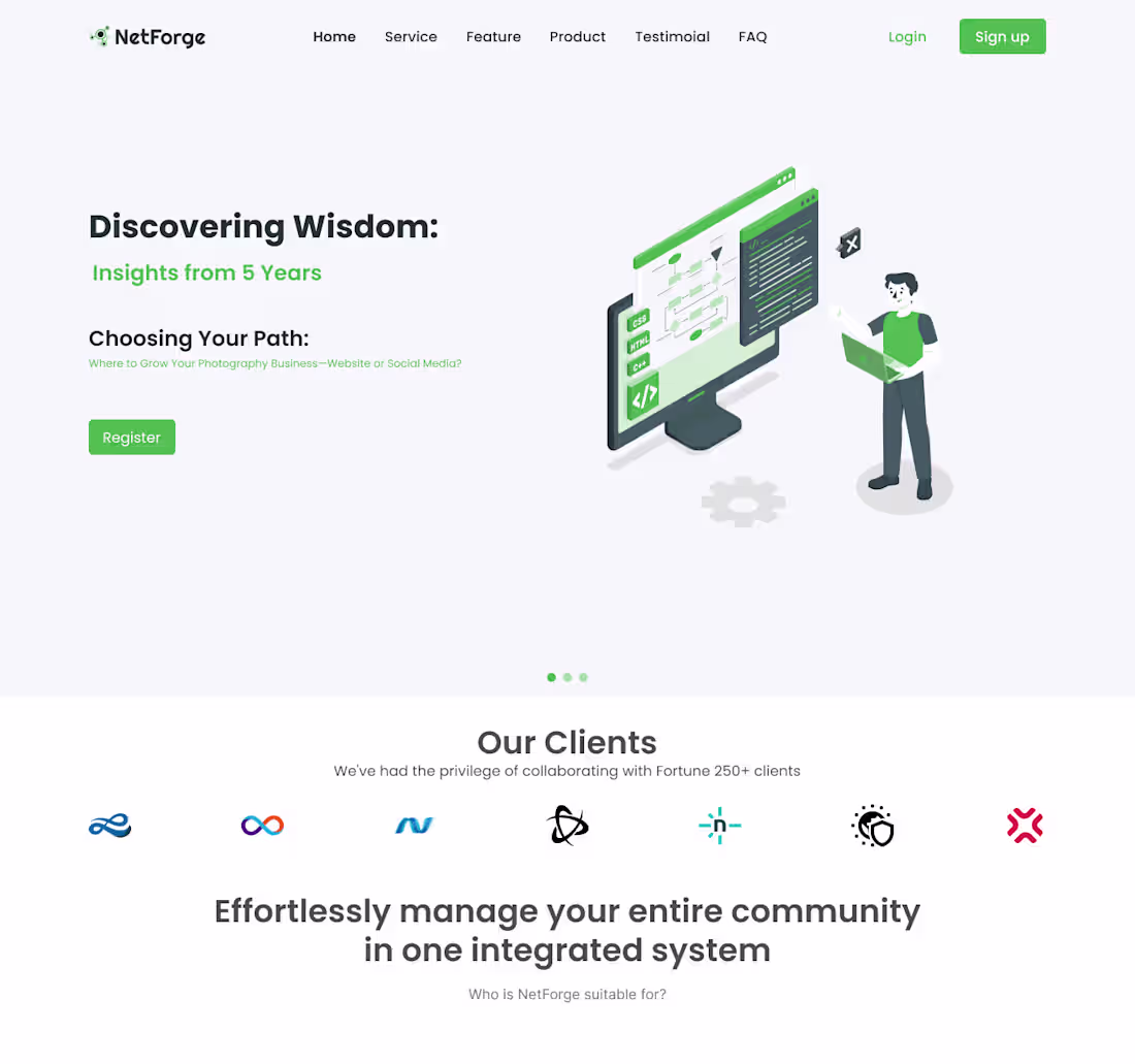 Cover image for Web Landing Page Design