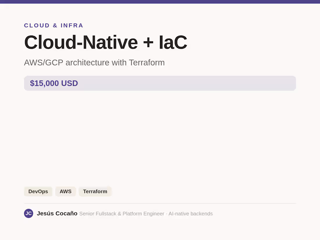 Cover image for Cloud-Native Architecture + IaC