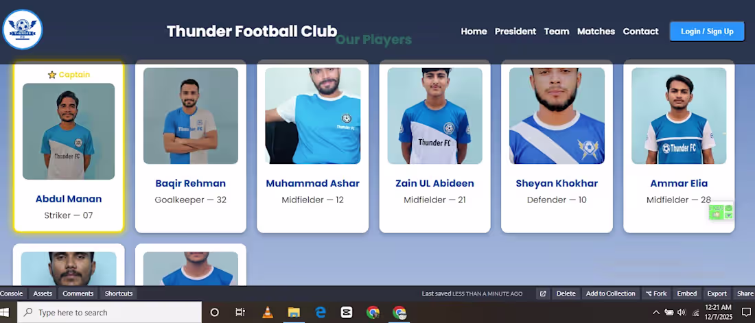 Cover image for I Recently working on a Local Football website.