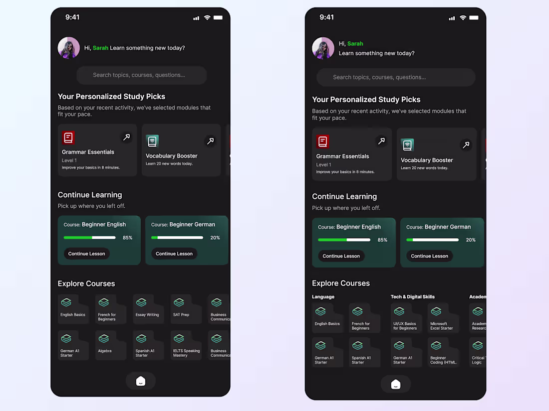 Cover image for I need help validating my Home Page UI for an AI-powered lea...