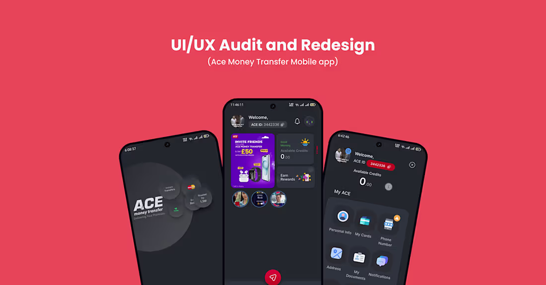 Cover image for Ace Money Transfer - UI/UX Audit & Redesign