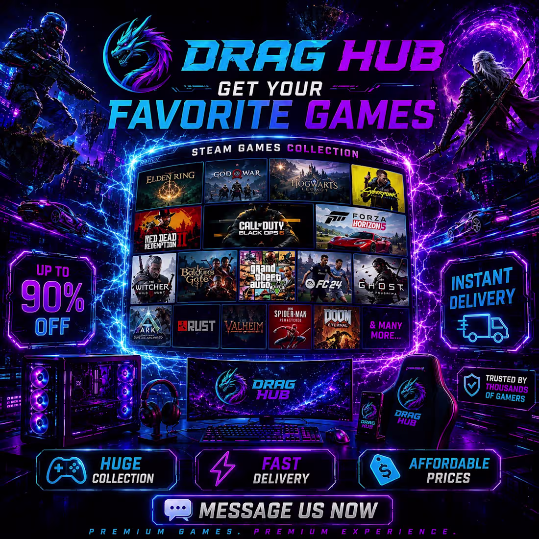 Cover image for Gaming Store Advertising Poster
