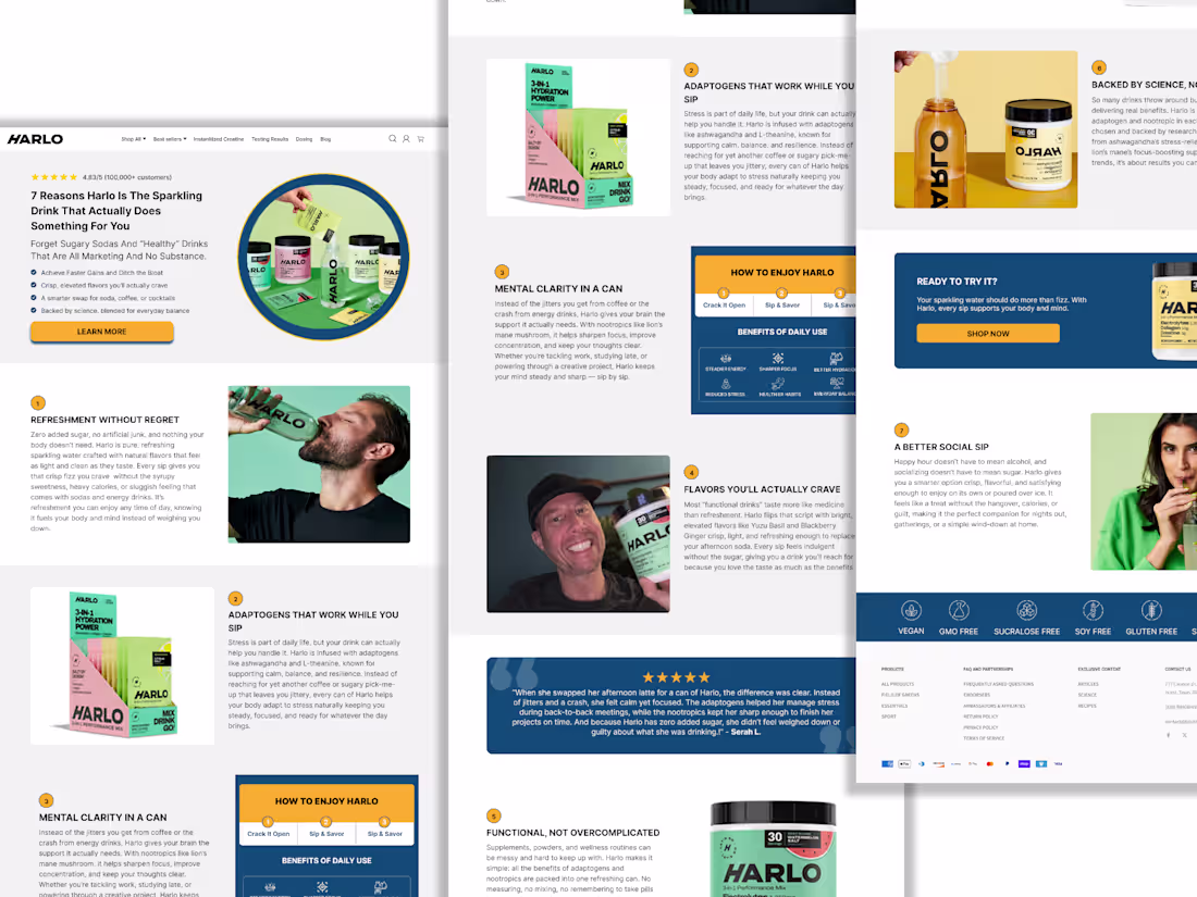 Cover image for High converting listicle page built in Replo