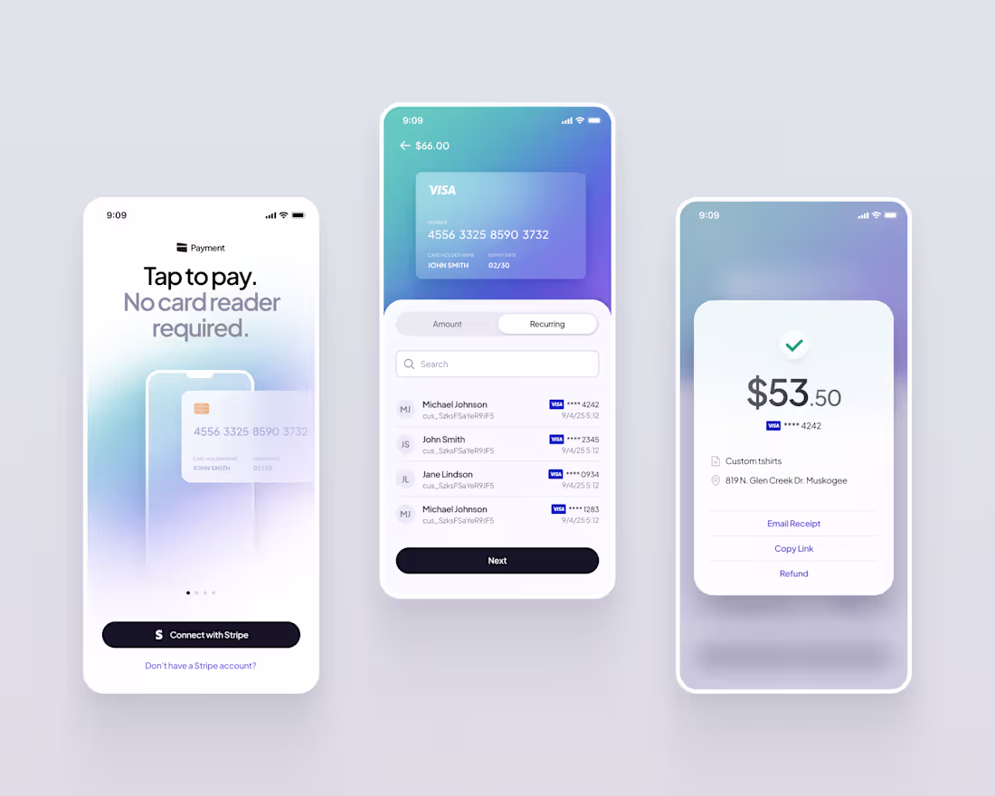 Cover image for A mobile payment app interface
