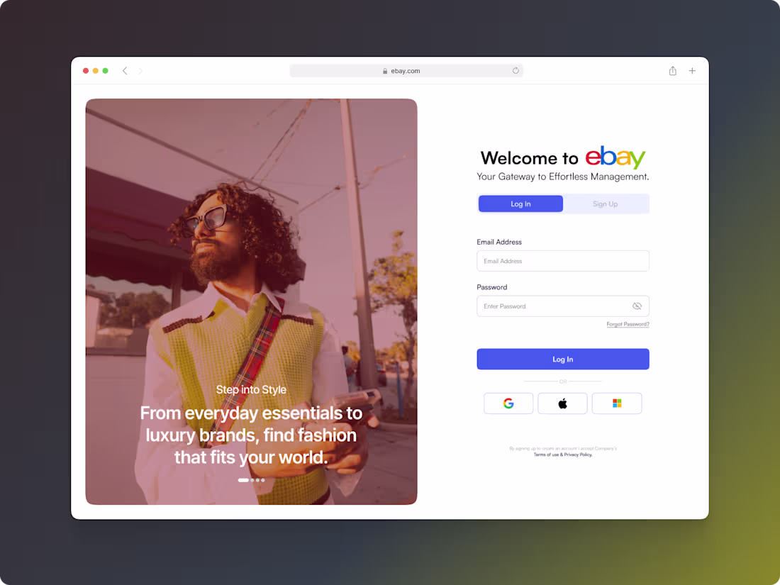 Cover image for eBay Onboarding Flow Design