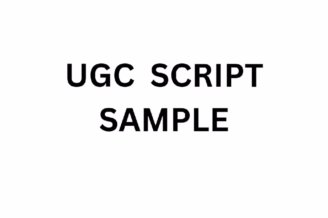 Cover image for UGC script for skincare brand 