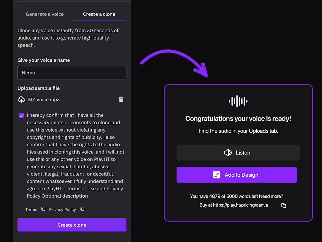 Cover image for AI Voice - Canva plugin