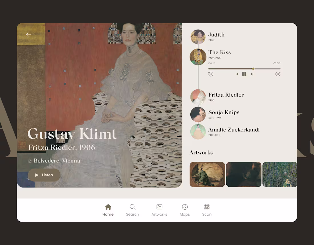 Cover image for UX/UI | Museum App |Gustav Klimt| Concept Design