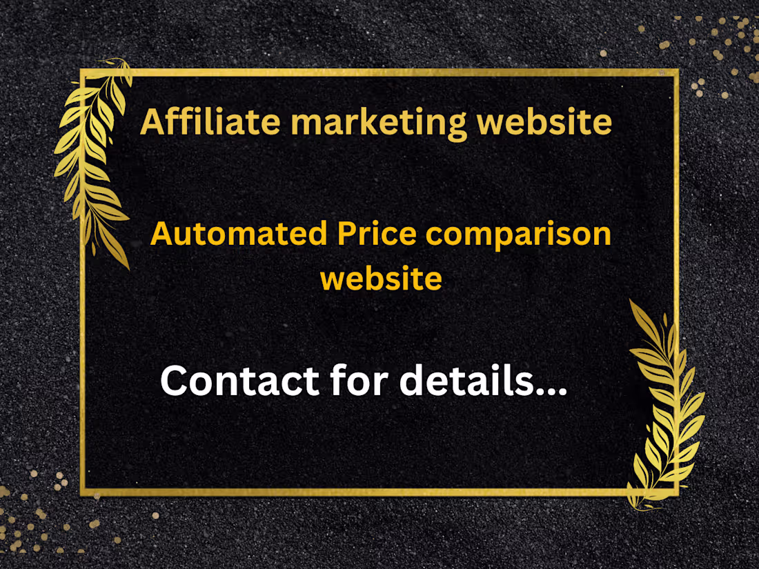 Cover image for Affiliate Price Comparison website