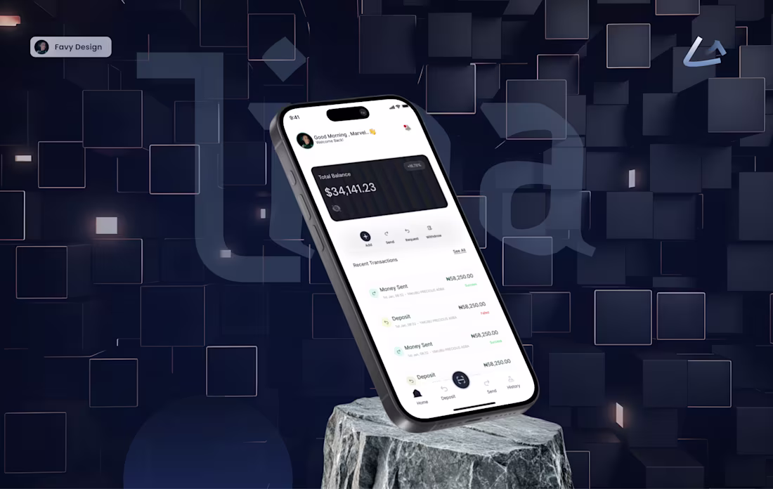 Cover image for Designed a modern fintech mobile