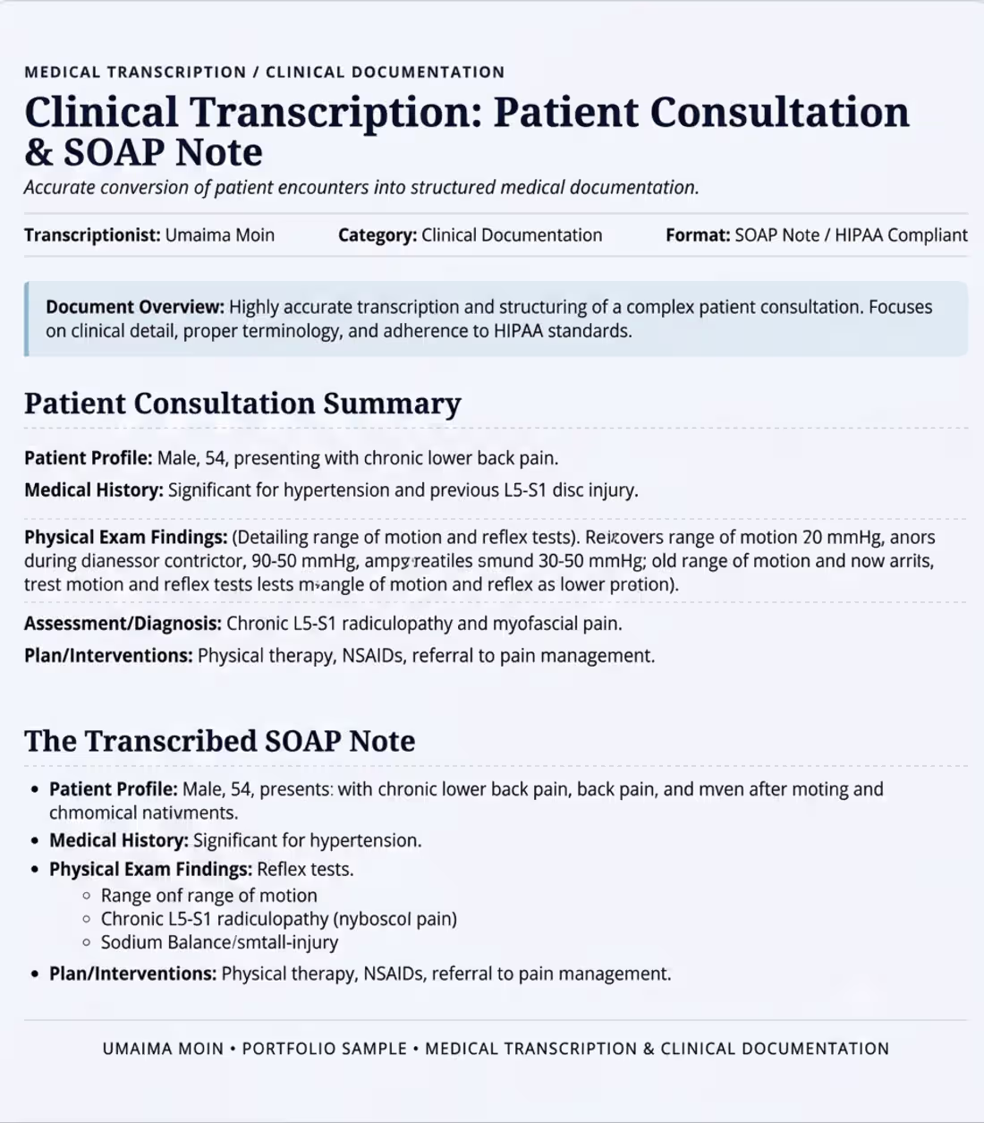 Cover image for Clinical Transcription: Patient Consultation &