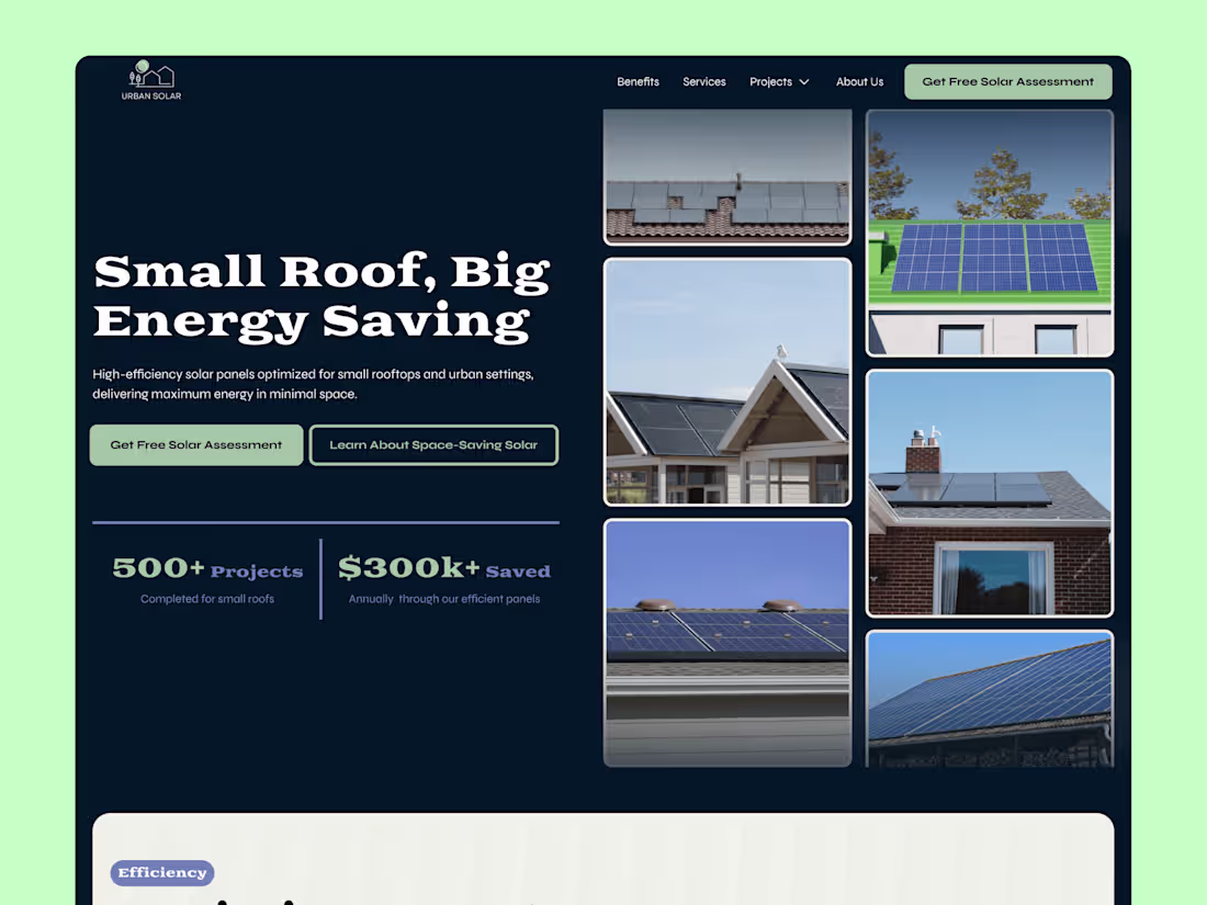 Cover image for Urban Solar 🏙️ | Urban Solar Company Website Design