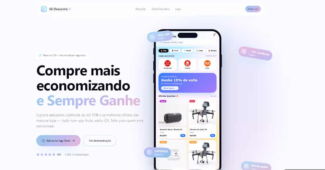 Cover image for Só Desconto AI - Encontre Descontos e Promos