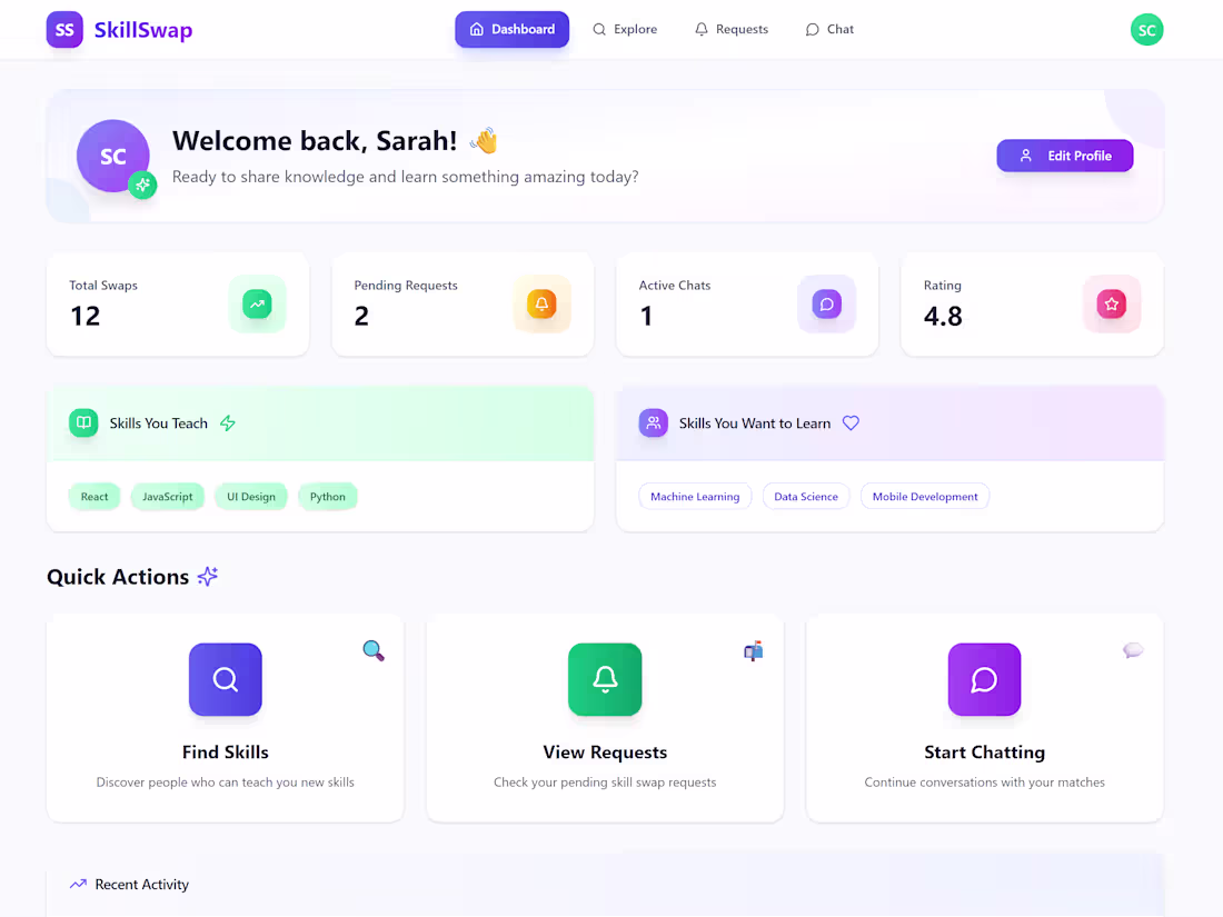 Cover image for SkillSwap Web App