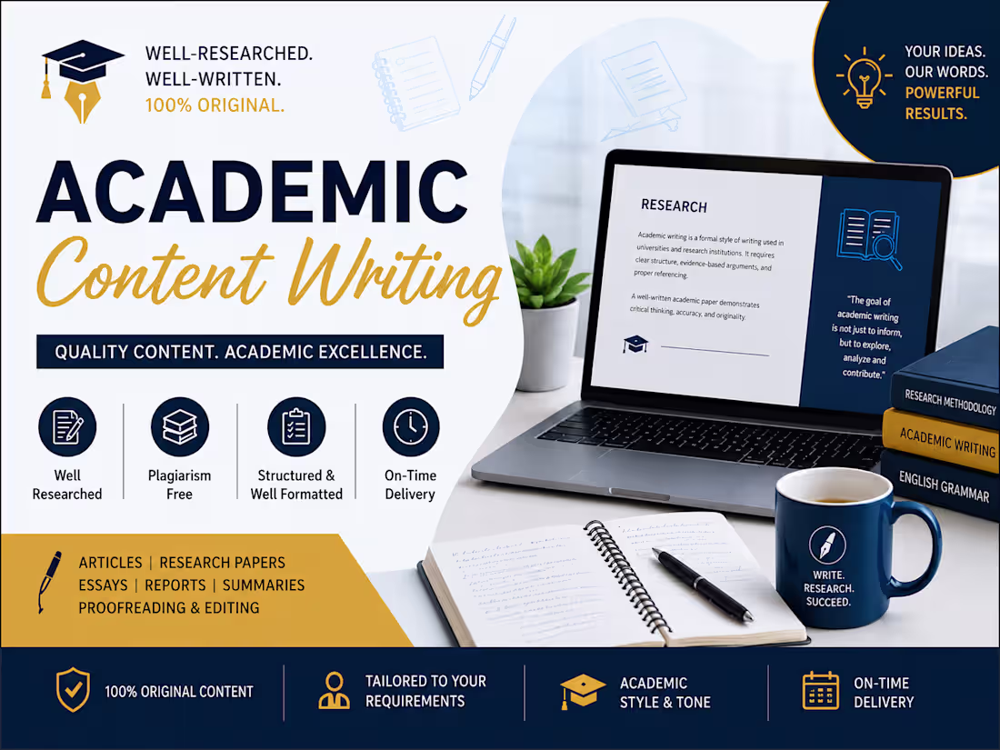Cover image for Professional Academic Content writing 