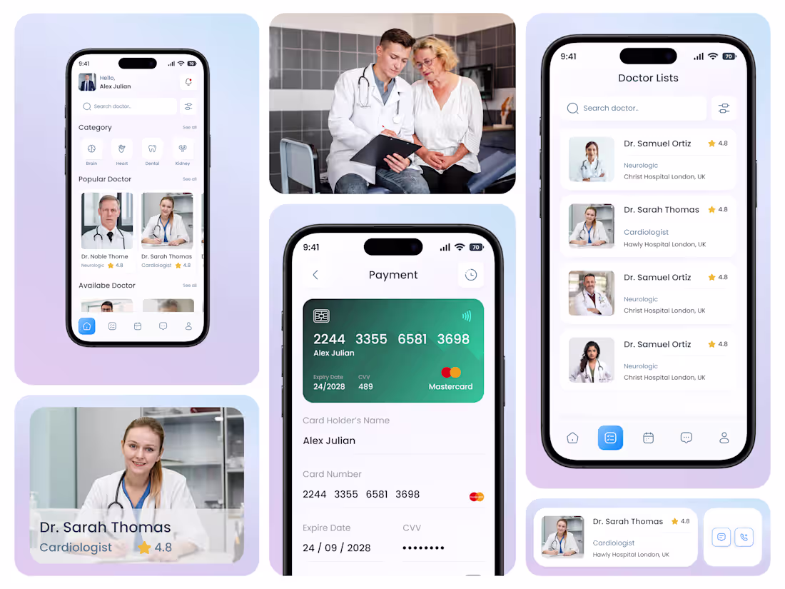 Cover image for Health care & Doctor Appointment Mobile App.
