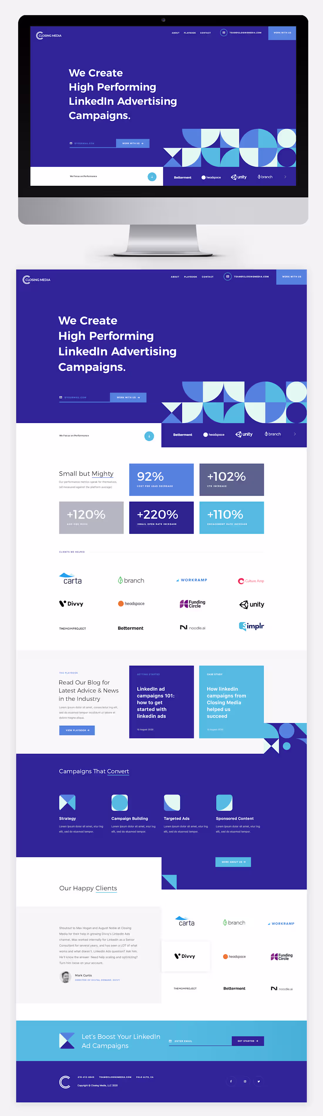 Cover image for LinkedIn Advertising Agency Website |