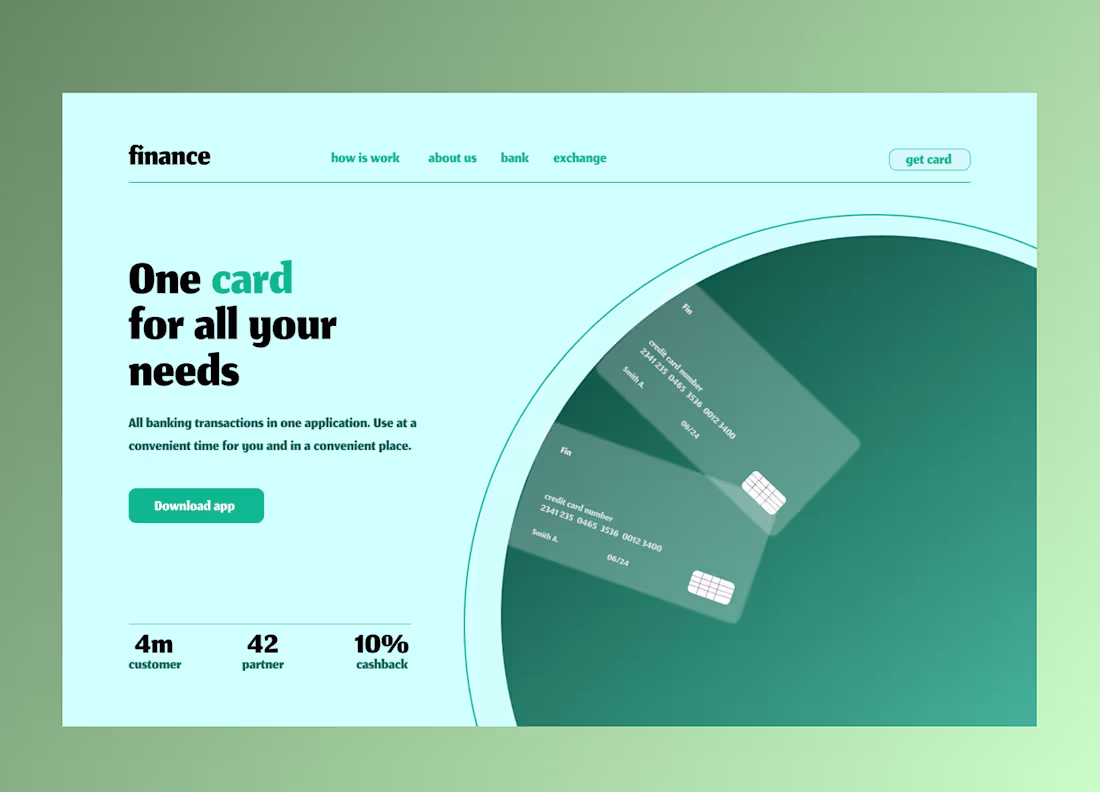 Cover image for Landing Page for a Fintech Company :: Behance