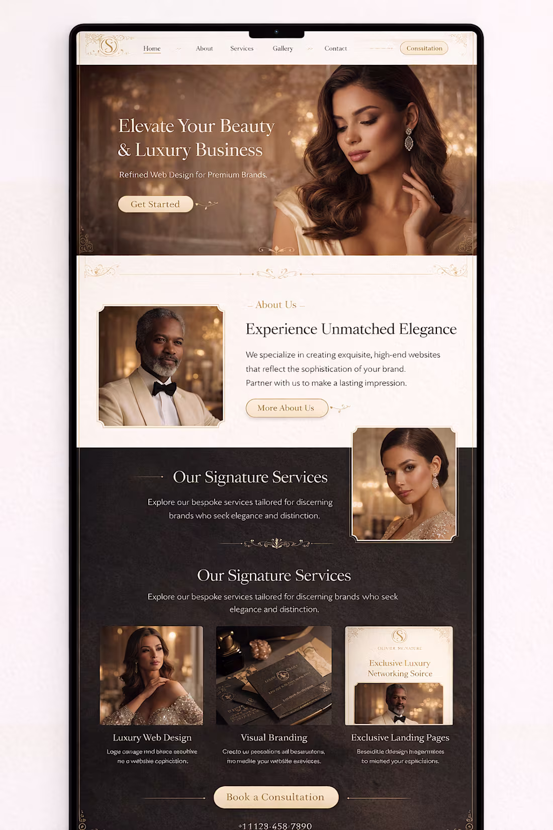 Cover image for A premium website mockup designed