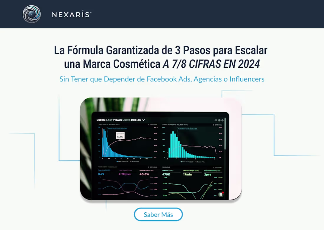 Cover image for Nexaris Landing Page for booking consultations Marketing Agency