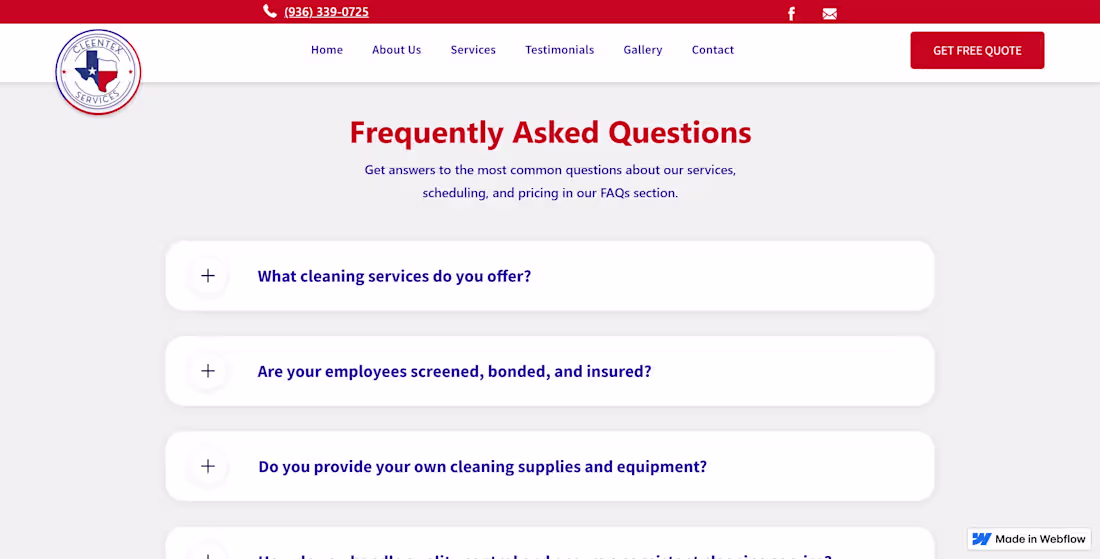 Cover image for Cleentex Cleaning Services Website Redesign