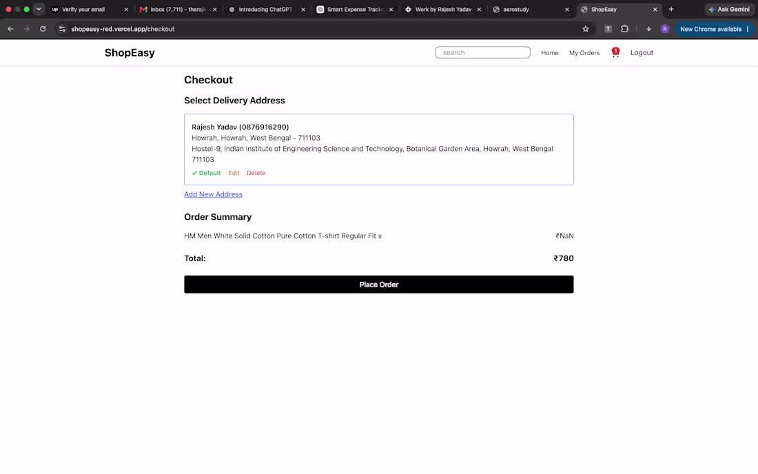 Cover image for Full-Stack E-commerce Platform with Razorpay