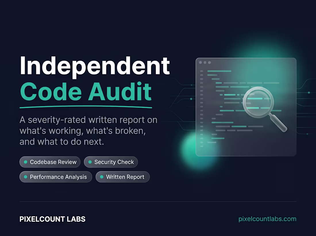 Cover image for Independent Code Audit & Technical Second Opinion