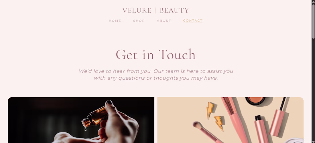 Cover image for Web Design Practice: Velure Beauty