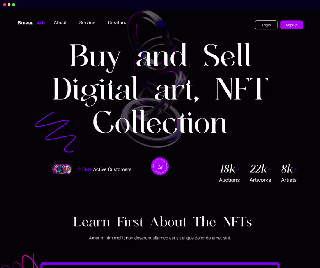 Cover image for Bravaa NFT – Web3 NFT Marketplace