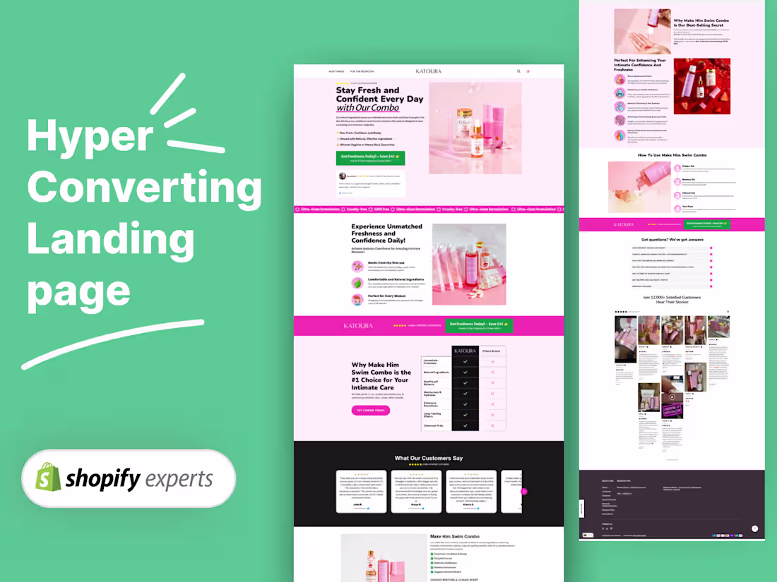 Cover image for Make Him Swim – DTC Landing Page Built to Convert