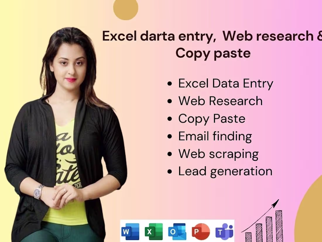 Cover image for Data Management Specialist ready to handle Excel data entry