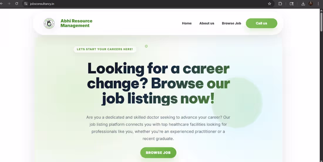 Cover image for Jobs Consultancy is a modern