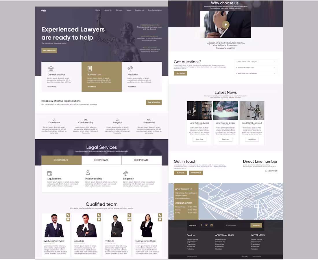 Cover image for Legal Services Website design