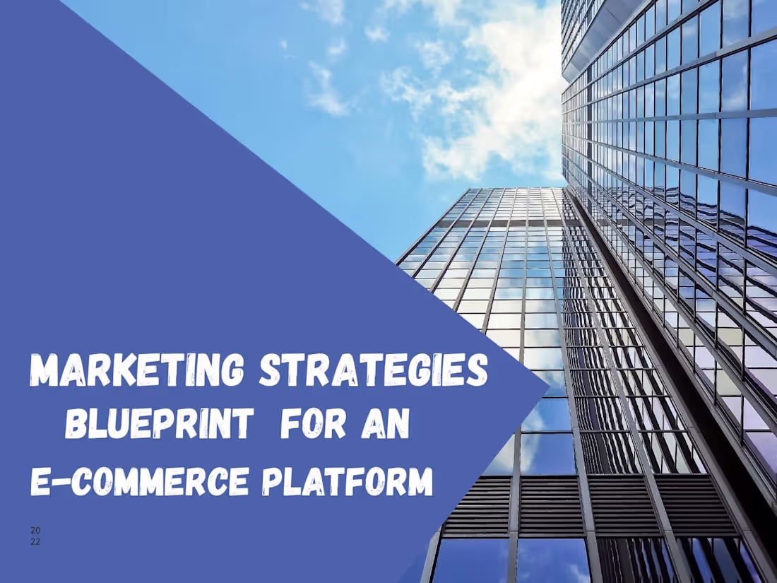 Cover image for Marketing Strategy Development for An E-commerce Platform