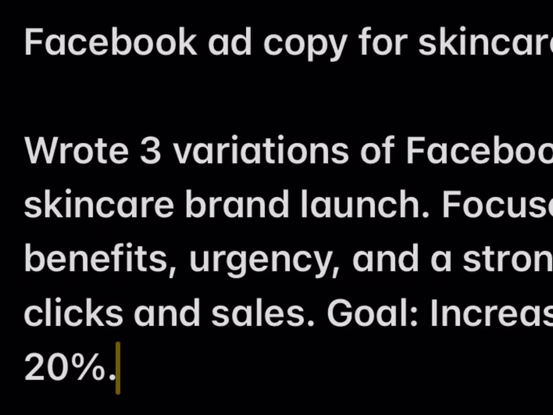 Cover image for Facebook ad copy for skincare