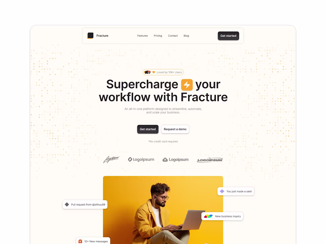 Cover image for Fracture - Website Template