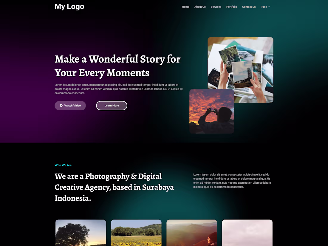 Cover image for Stylish Website UI Design for Photography Services