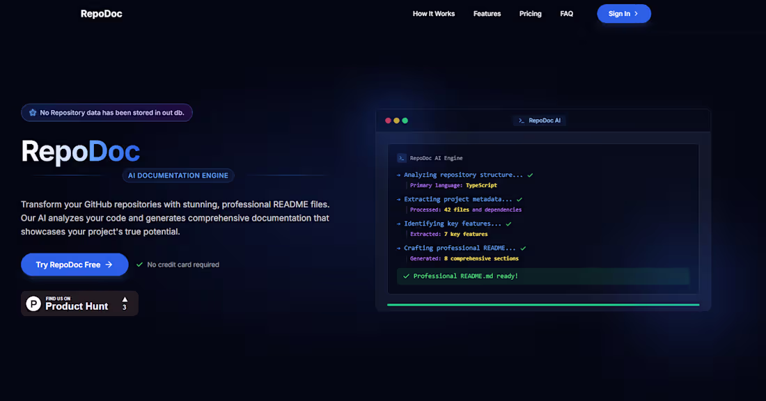 Cover image for RepoDoc — Automated README & Documentation Generator