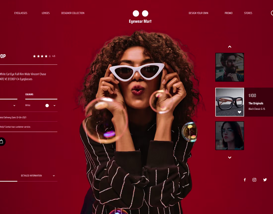Cover image for Eyewear website design