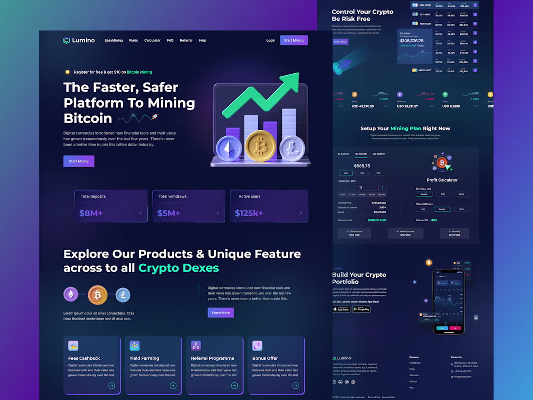 Cover image for Cryptocurrency Mining Landing Page